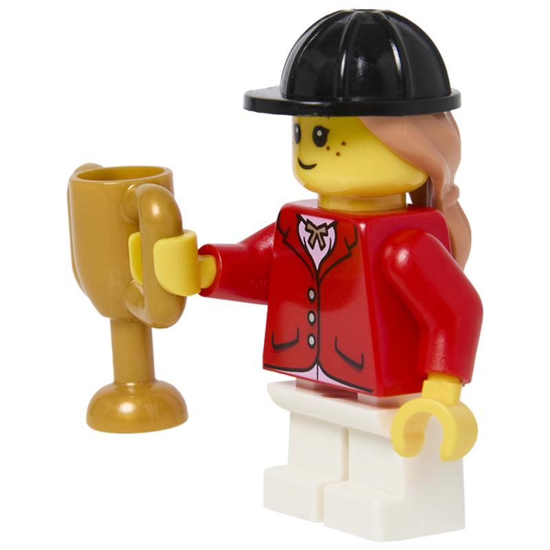 Minifigure Cute Jockey with Trophy