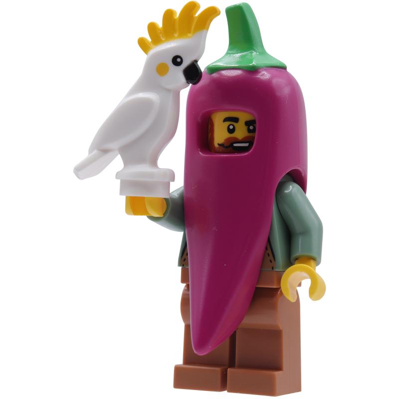Minifigure Farmer with chilli costume