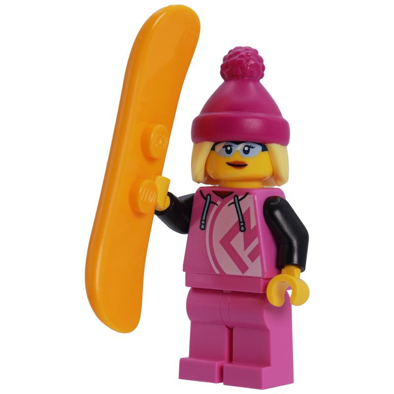 Minifigure Pink Snowboarder