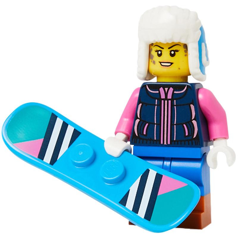 Minifigure Snowboarding Girl