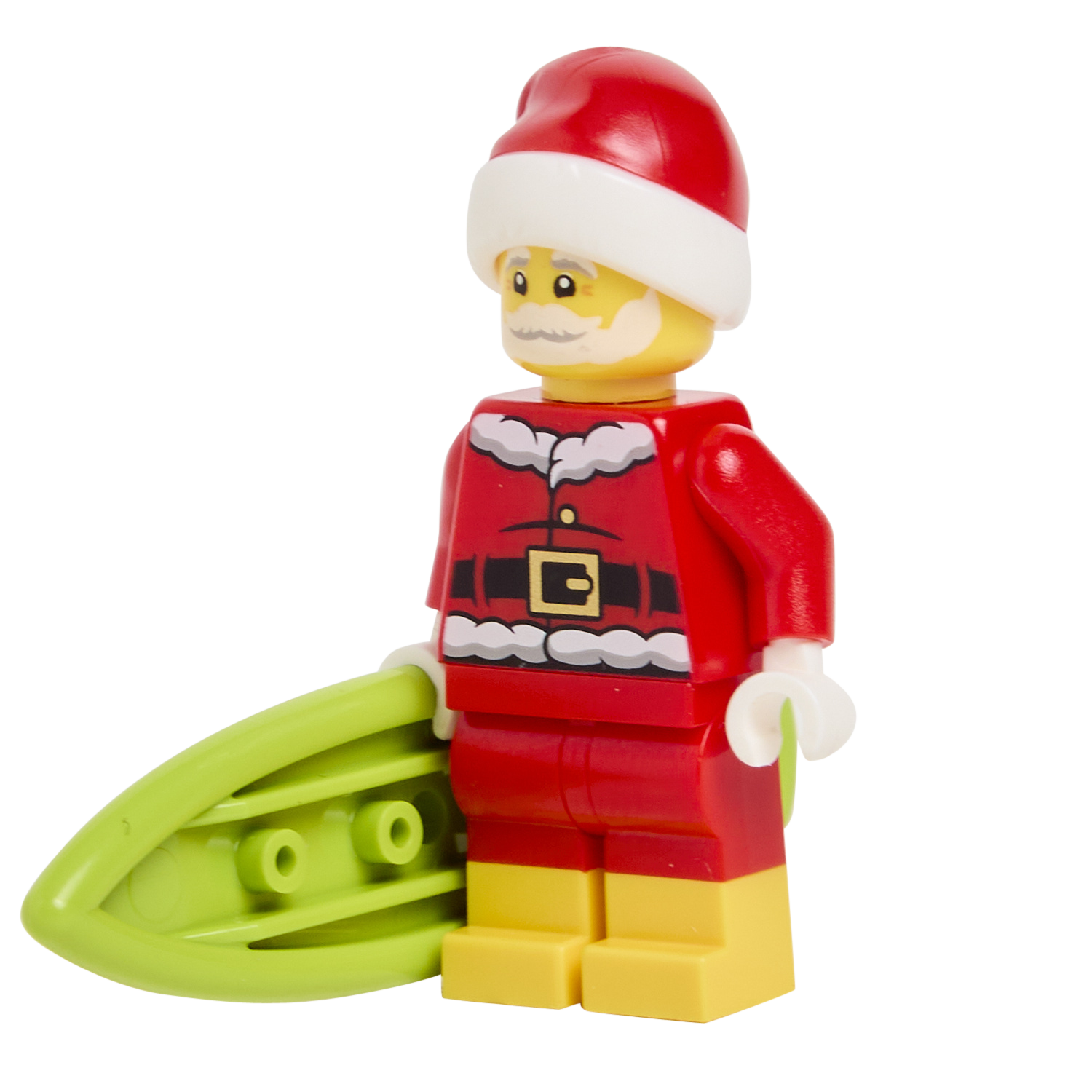 Minifigure Surfing Santa